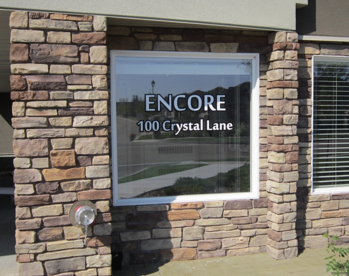 Business window lettering and logo decals