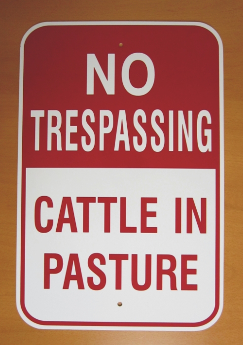 Custom aluminum parking sign project